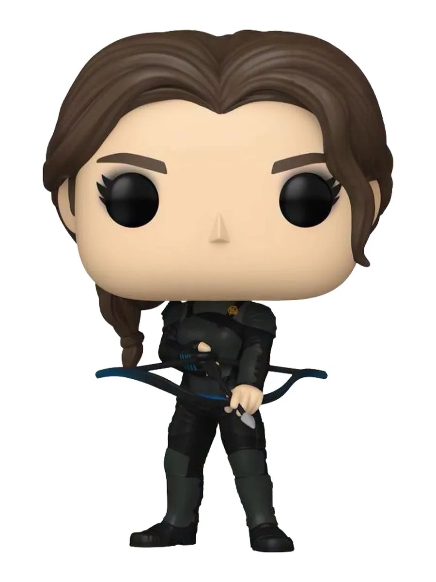 Funko Pop #2115 Katniss Everdeen in black arena gear, braid over one shoulder, holding her bow